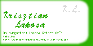 krisztian laposa business card